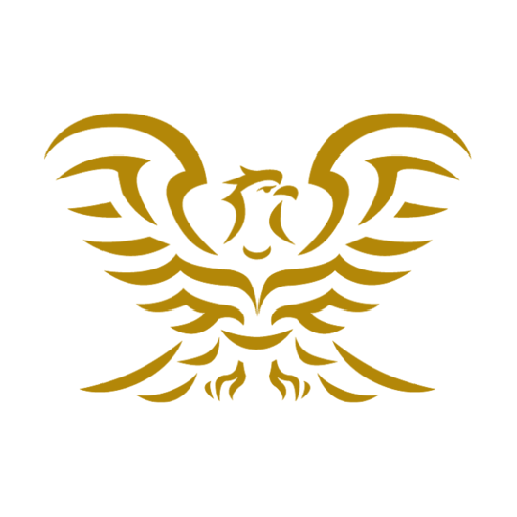 Tensley golden eagle icon in a white circle